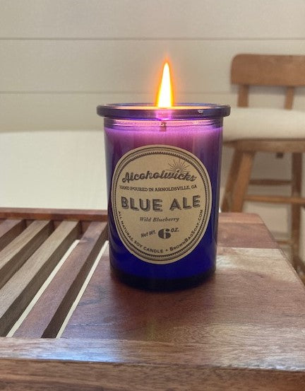 Blue Ale candle