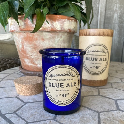 Blue Ale candle